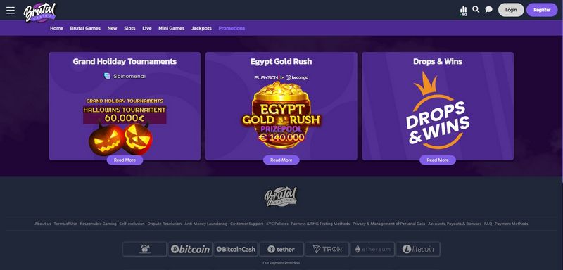 À propos du site Brutal Casino